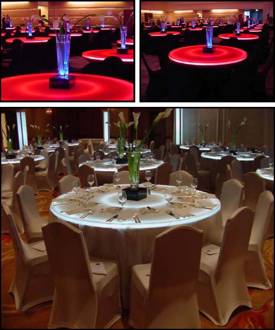 led centerpieces illuminated