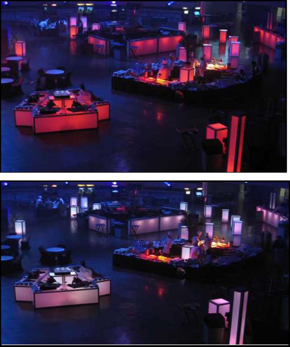 ILLUMINATED LED Bars, Columns, Standups, Buffets